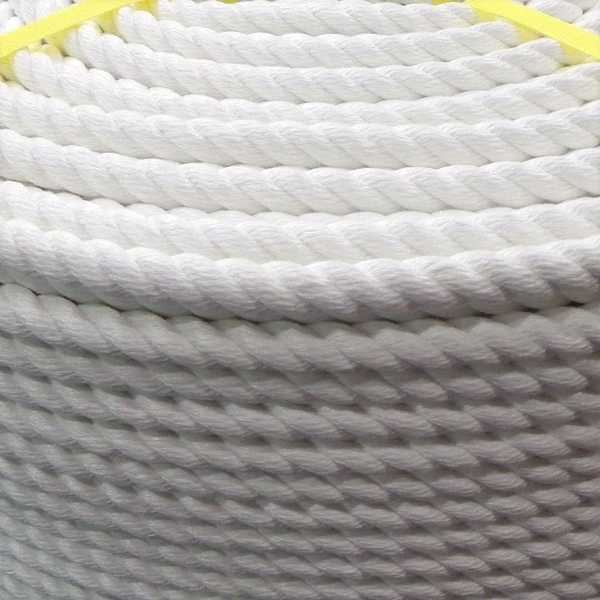 ポリエステルスパンロープ 白色 径１０ｍｍ 長さ２００メートル巻き